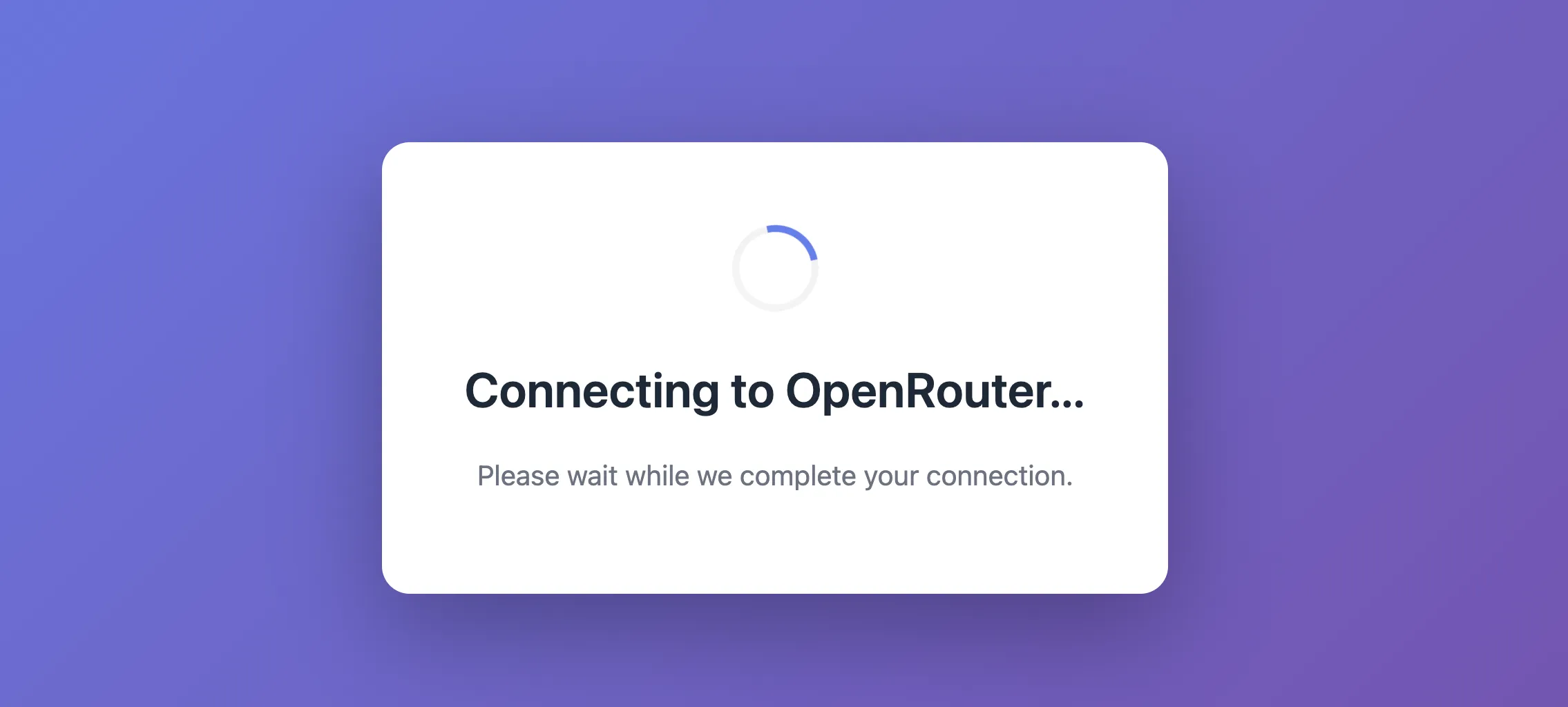 Connecting to OpenRouter