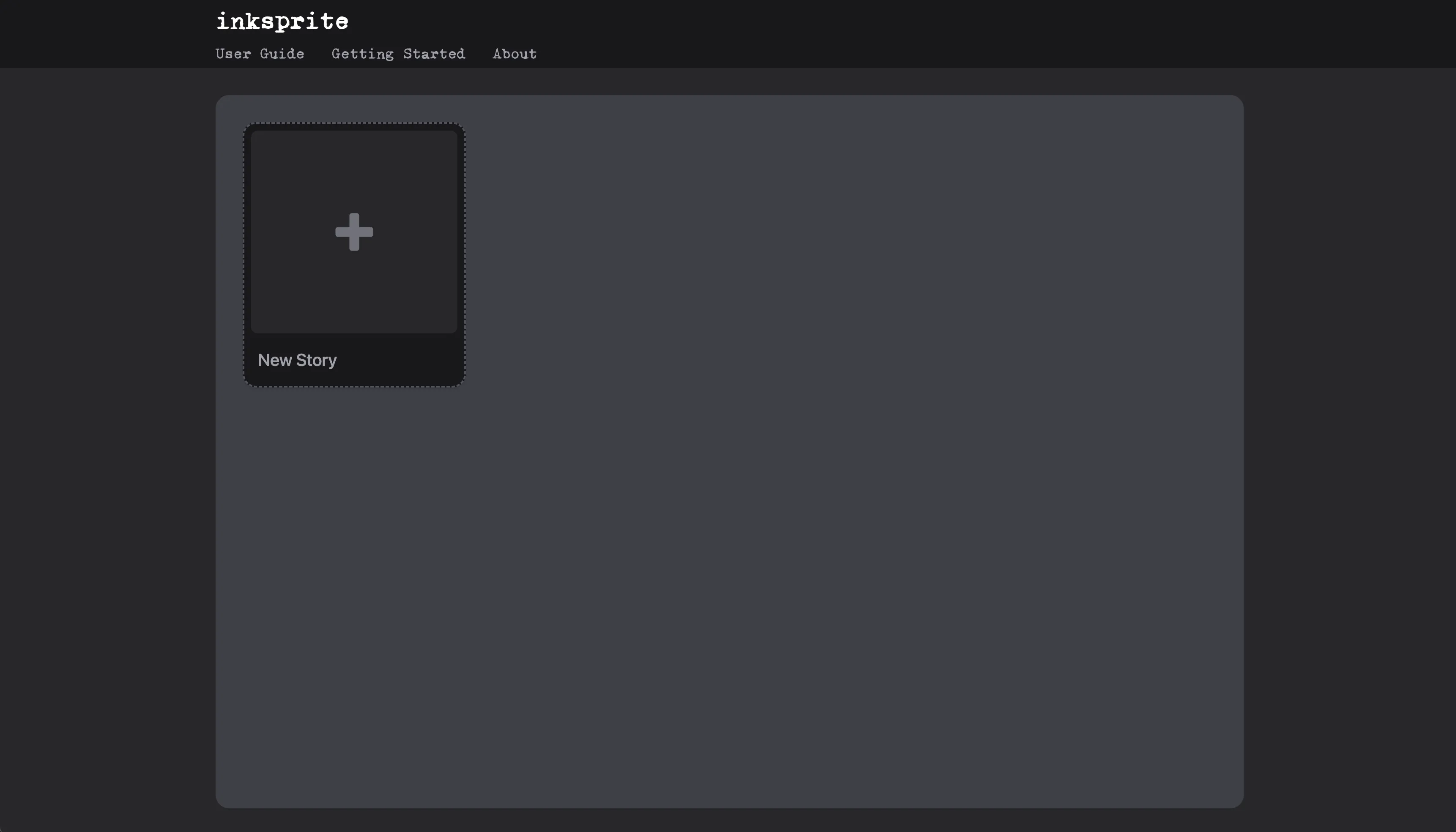 Creating a new story from the Bookshelf