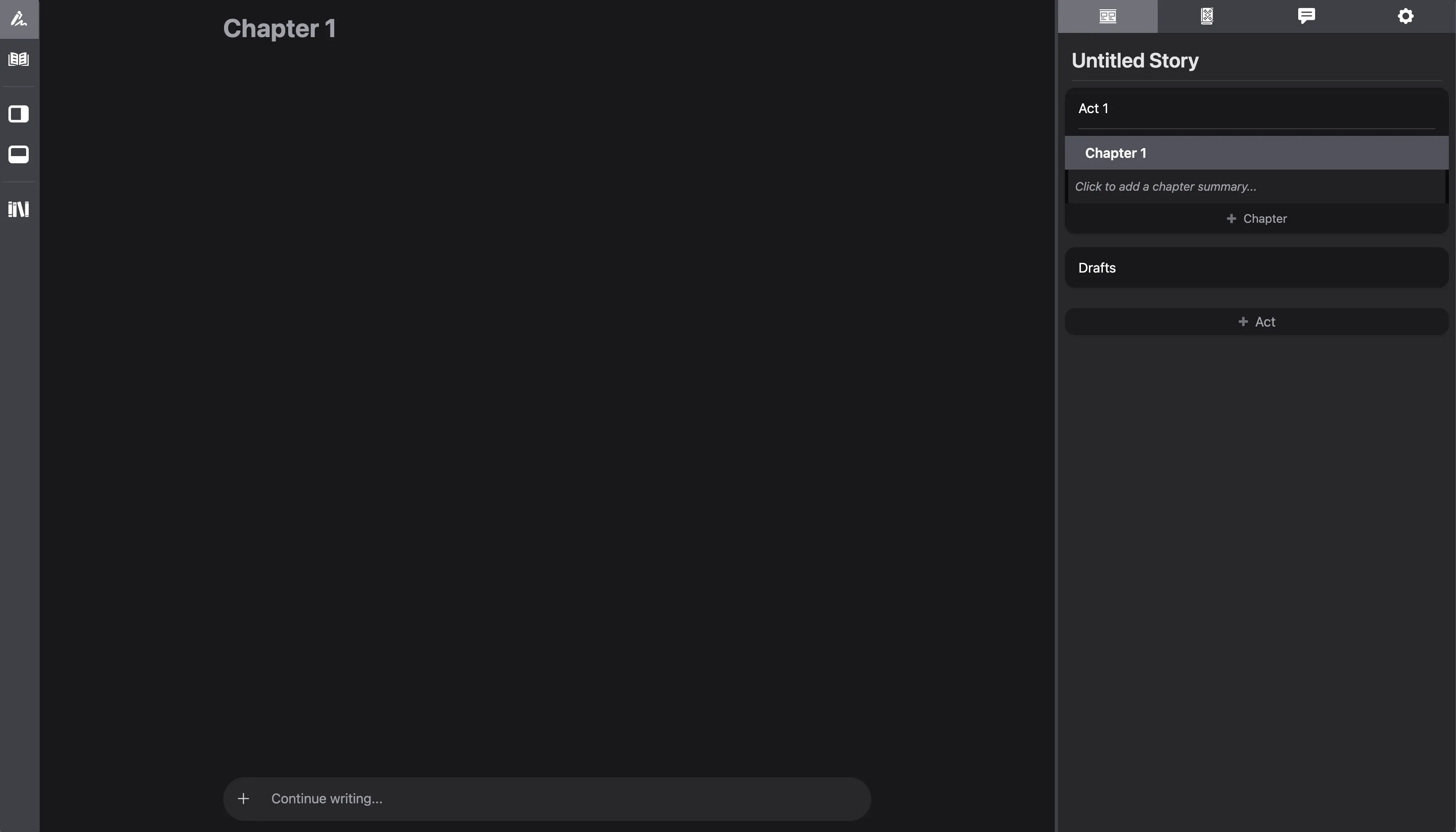A new story in the Editor