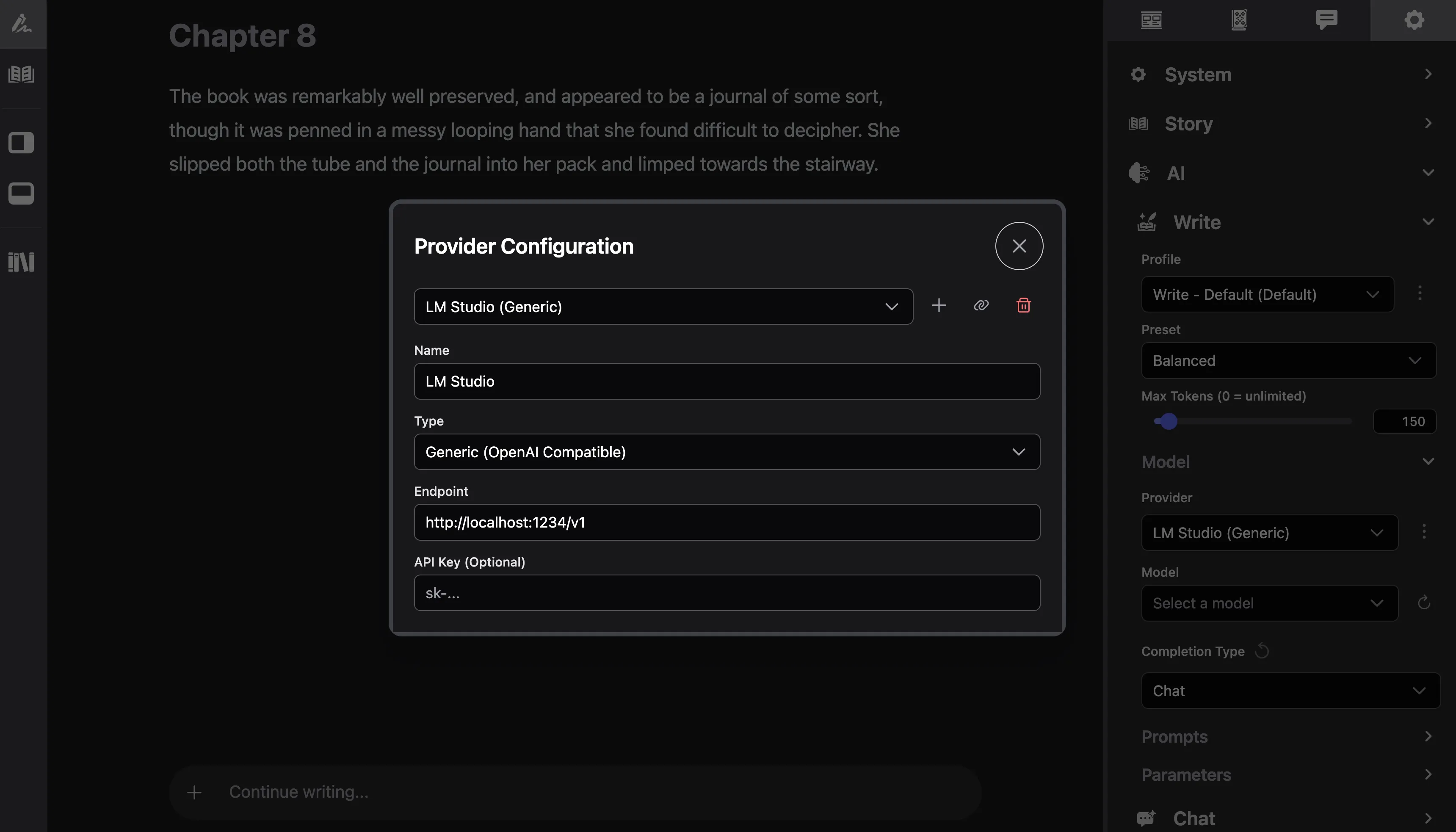 Configure a Generic provider with your LM Studio endpoint
