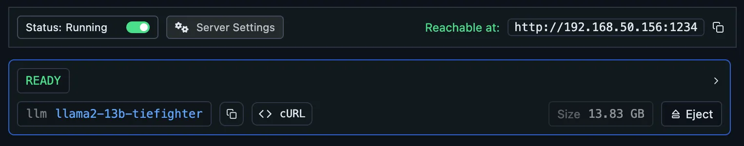 LM Studio developer server