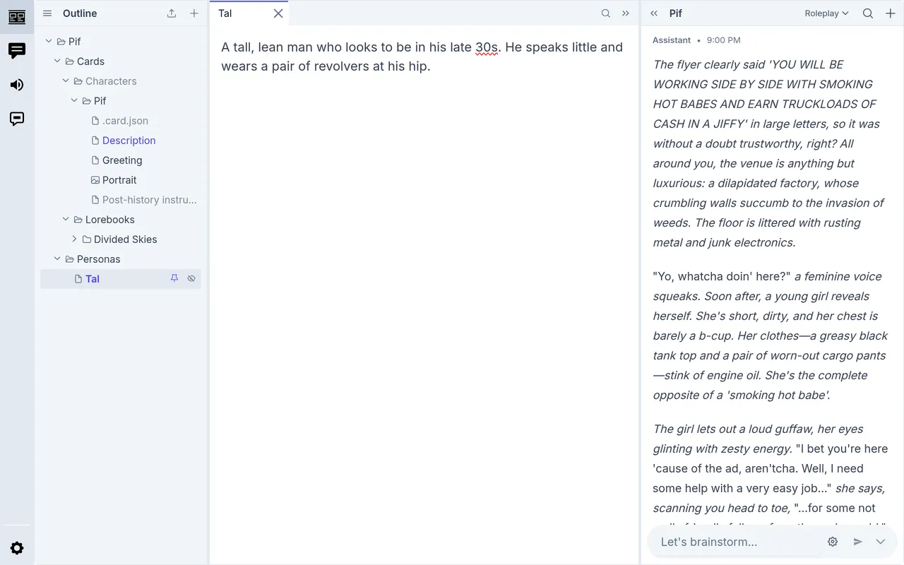 Tal pinned to the chat, and Pif's greeting