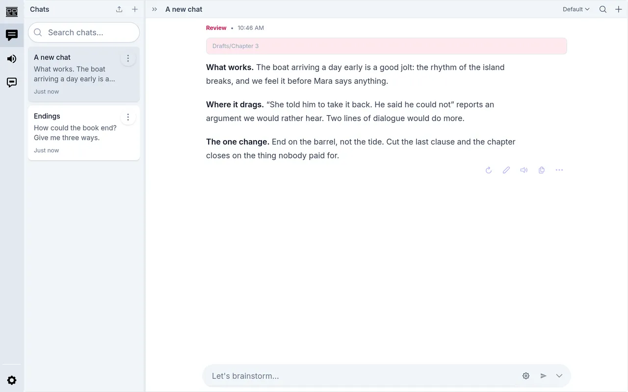 The review skill’s critique, as a turn of its own